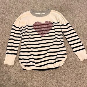 Gap Kids Heart Light Sweater Girls Size: S (6-7)